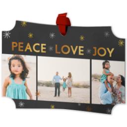 Thumbnail for Modern Corners Metal Ornament with PLJ Christmas design 2