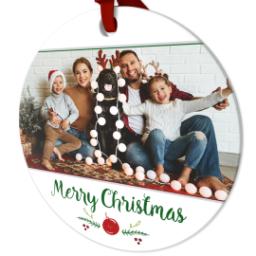 Thumbnail for Ceramic Round Photo Ornament with Merry Christmas design 2
