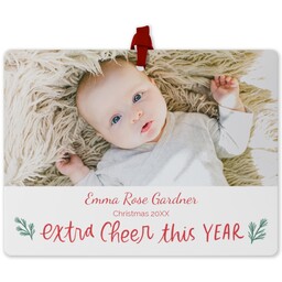 Photo Double-Sided Ornament with Extra Cheer design