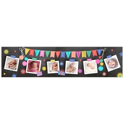 2x8 Photo Banner with Birthday Chalkboard design