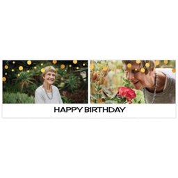 2x6 Photo Banner with Birthday Confetti design