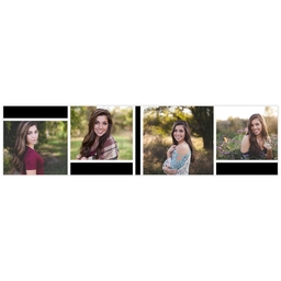 2x8 Photo Banner with Black Blocks design