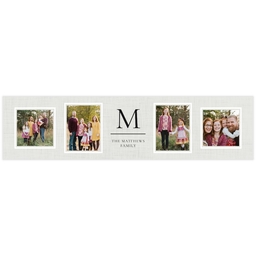 2x8 Photo Banner with Bold Monogram design