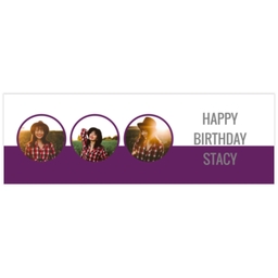 2x6 Same-Day Photo Banner with Circle Frames Birthday design