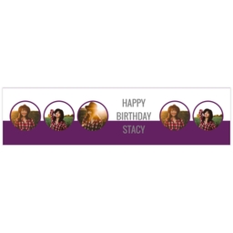 2x8 Photo Banner with Circle Frames Birthday design