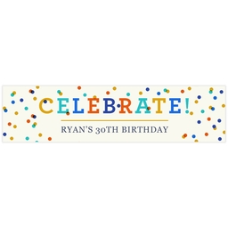 2x8 Photo Banner with Confetti Celebration design