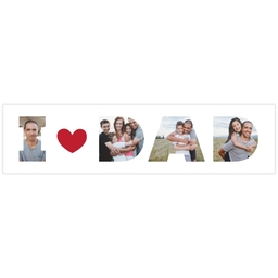 2x8 Photo Banner with I Heart Dad design