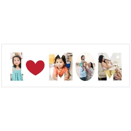 2x6 Photo Banner with I Heart Mom design