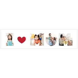 2x8 Photo Banner with I Heart Mom design