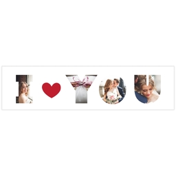 2x8 Photo Banner with I Heart U design