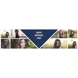 2x8 Photo Banner with Modern Triangle design