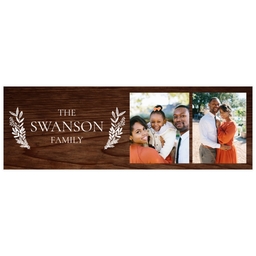 2x6 Same-Day Photo Banner with Rustic Laurels design