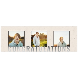 2x6 Same-Day Photo Banner with Shimmering Congrats design