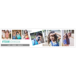 2x8 Photo Banner with Team Family design