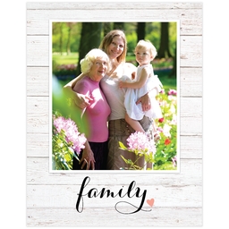 Poster, 11x14, Matte Photo Paper with Family Heart design
