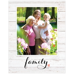 Poster, 11x14, Glossy Poster Paper with Family Heart design