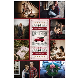 Poster, 12x18, Matte Photo Paper with Christmas On The Farm design