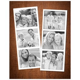 Poster, 11x14, Glossy Poster Paper with Woodgrain Photostrip design
