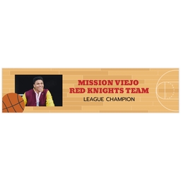 2x8 Photo Banner with Basketball Champs design