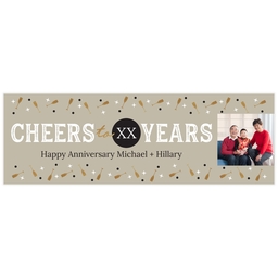 2x6 Same-Day Photo Banner with Cheers to Years design