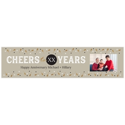2x8 Photo Banner with Cheers to Years design
