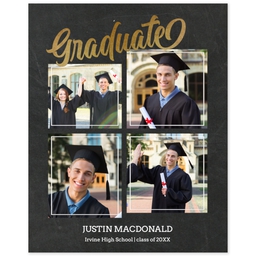 Poster, 16x20, Matte Photo Paper with Distinguished Grad design