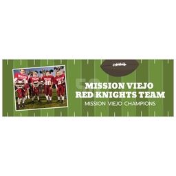 2x6 Photo Banner with Football Champs design
