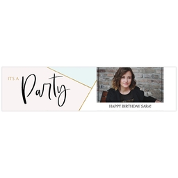 2x8 Photo Banner with Golden Party design