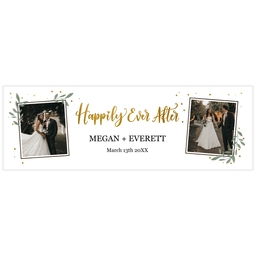 2x6 Photo Banner with Happily Ever After design