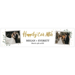 2x8 Photo Banner with Happily Ever After design