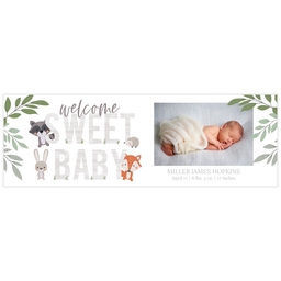 2x6 Photo Banner with Jungle Friends design