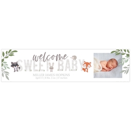 2x8 Photo Banner with Jungle Friends design