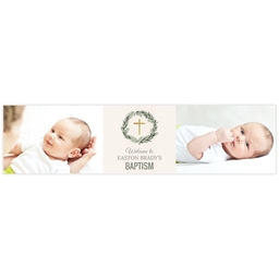 2x8 Photo Banner with Loving Wreath design