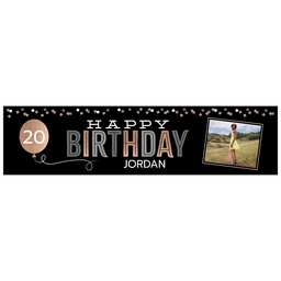 2x8 Photo Banner with Metallic Celebration design