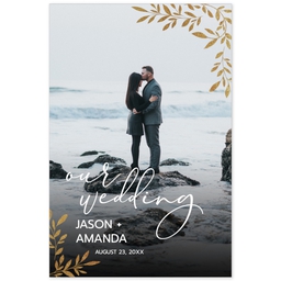 Poster, 12x18, Glossy Poster Paper with Our Wedding design