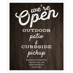 16x20 Board Prints with We Are Open design
