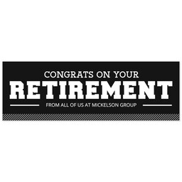 2x6 Same-Day Photo Banner with Bold Retirement design