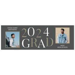 2x6 Same-Day Photo Banner with Stacked Year design