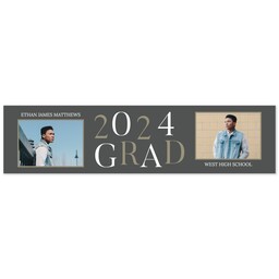 2x8 Photo Banner with Stacked Year design
