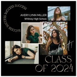 Poster, 12x12, Glossy Poster Paper with Senior Of The Year design