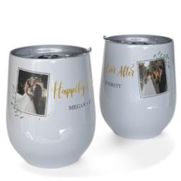 Thumbnail for Stainless Steel Wine Tumbler with Happily Ever After design 1
