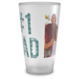 Thumbnail for Personalized Pint Glass with Plaid Dad design 1