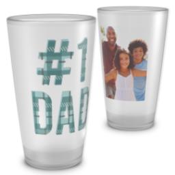 Thumbnail for Personalized Pint Glass with Plaid Dad design 2