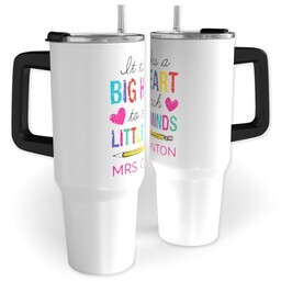 40oz Travel Tumbler with Big Heart design