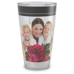 Personalized Pint Glass with Bold And Gold design