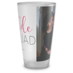 Thumbnail for Personalized Pint Glass with Bride Squad design 1
