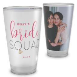 Thumbnail for Personalized Pint Glass with Bride Squad design 2