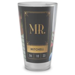 Thumbnail for Personalized Pint Glass with Man And Wife Mr. design 1
