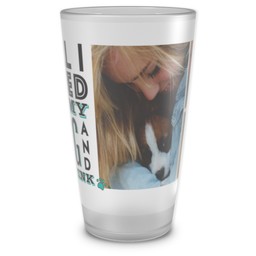 Personalized Pint Glass with My Dog And Drink design