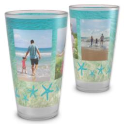 Thumbnail for Pint Glass with Starfish Waves design 2